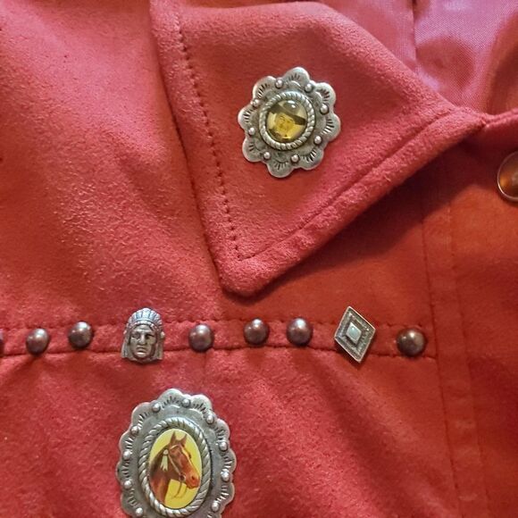 Double D Ranch red southwest Annie Oakley pin jacket sz Medium - Picture 7 of 8